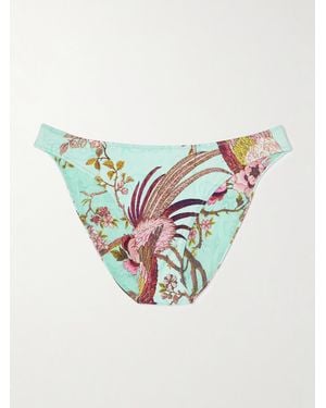 Skims Roberto Cavalli Signature Swim Mid Waist Bottom – Fagianella – Bikini-Höschen - Blau