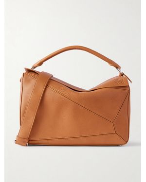 Loewe Puzzle Large Textured-Leather Shoulder Bag - Brown