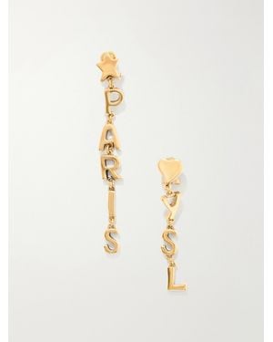 Saint Laurent Paris-Tone Earrings - White