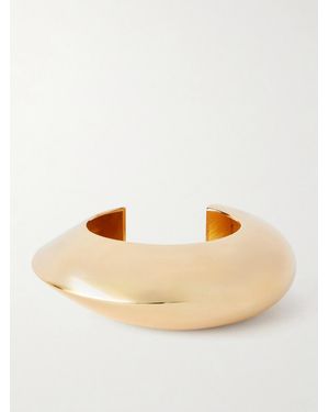 Alaïa Edge-Plated Cuff - Natural