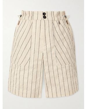 Bogner Reana Striped Linen-Blend Shorts - Natural