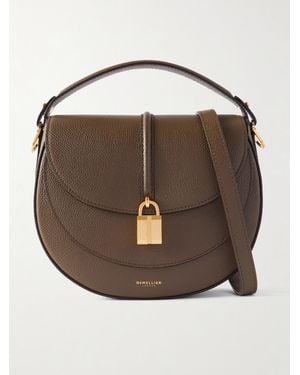 DeMellier London Siena Saddle Kleine Schultertasche Aus Strukturiertem Leder - Braun