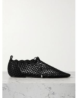 TOTEME Crochet-Knit Flats - Black
