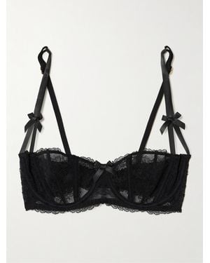 Agent Provocateur Love Bügel-Bh Aus Leavers-Spitze Mit Schleifen - Schwarz
