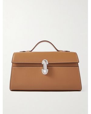 SAVETTE Symmetry Pochette Leather Tote - Brown