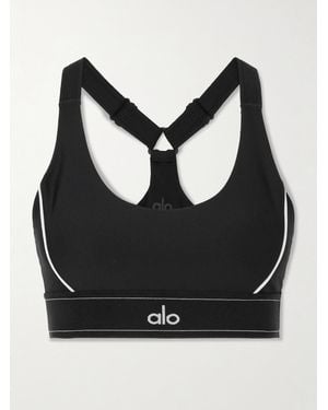 Alo Yoga Suit Up Sport-Bh Aus Airlift-Material Mit Stretch-Anteil - Schwarz