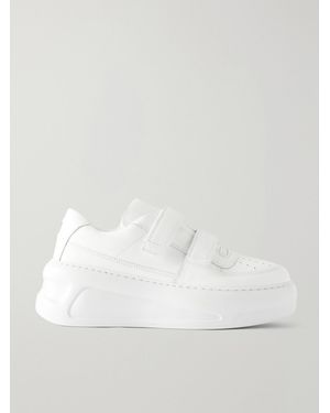 Acne Studios Steffey Logo-Detailed Leather Platform Sneakers - White