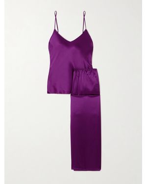 Olivia Von Halle Bliss Silk-Satin Pyjama Set - Purple