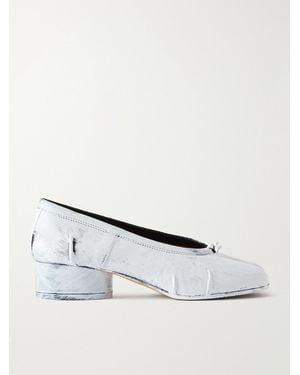 Maison Margiela Tabi 30 Split-Toe Leather Pumps - Natural