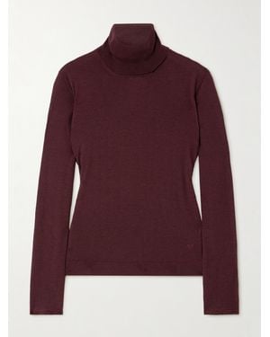 Tom Ford Cashmere And Silk-Blend Turtleneck Jumper - Purple