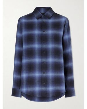 Matteau Checked Cotton-Flannel Shirt - Blue