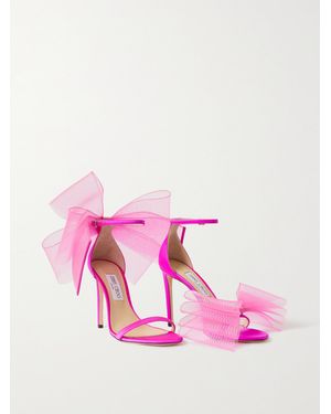 Jimmy Choo Aveline 100 Satin Sandal - Pink