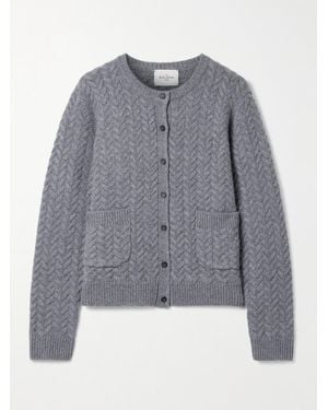 LeKasha Basuari Organic Cashmere Cardigan - Blue