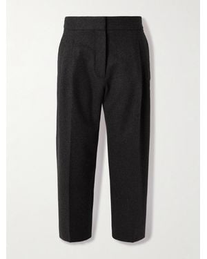 Alaïa Wool Straight-Leg Trousers - Black