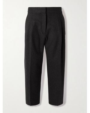 Alaïa Wool Straight-Leg Trousers - Black
