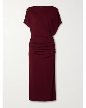 Altuzarra Brina Maxikleid Aus Jersey Mit Raffungen Und Verzierungen - Rot