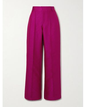 D'Estree Yoshi Crepe Wide-Leg Trousers - Pink
