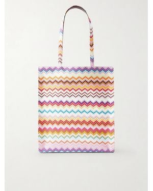 Missoni Striped Lurex Tote - White
