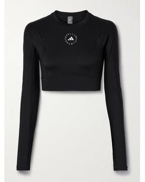 adidas By Stella McCartney Truestrength Verkürztes Oberteil Mit Print Und Cut-Out - Schwarz