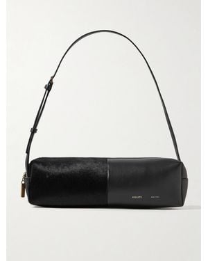 KHAITE Kye Schultertasche Aus Kalbshaar Und Leder - Schwarz