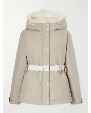 Yves Salomon Shearling-Trimmed Twill Down Ski Jacket - Natural