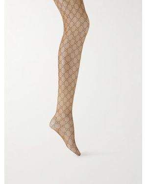 Gucci Bedruckte Strumpfhose - Weiß