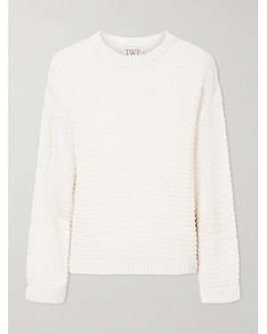 Twp Kashy Open-Knit Sweater - White