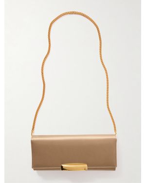 Tom Ford Satin Clutch - Natural