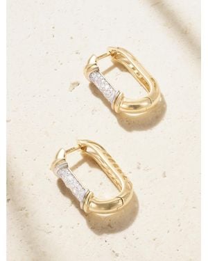 L'Atelier Nawbar Lock Size 3 18-Karat Diamond Hoop Earrings - Natur