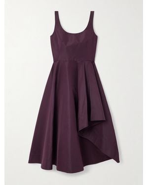 McQueen Asymmetrisches Midikleid Aus Faille - Lila