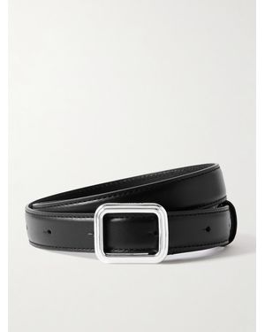LIE STUDIO The Georgia Wide Leather Belt - Black