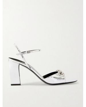 Gucci Signora Horsebit-Embellished Leather Sandals - Natural