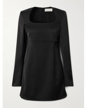 LIBEROWE Judy Duchesse-Satin Mini Dress - Black