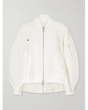 Sacai Padded Twill Bomber Jacket - Natural