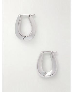 Jil Sander Tone Hoop Earrings - White