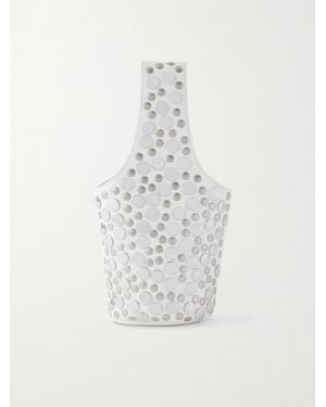 KHAITE Livia Small Studded Leather Tote - White