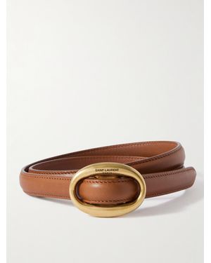 Saint Laurent Leather Belt - Brown