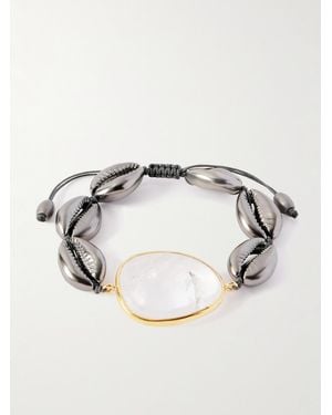 Tohum Design Concha-Plated, Crystal And Shell Bracelet - Metallic
