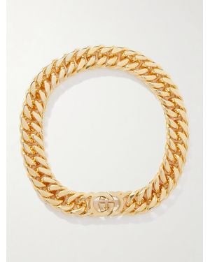 Gucci Interlocking Gg Goldfarbene Kette - Mettallic