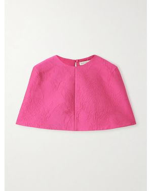 Emilia Wickstead Virginie Cloqué Cape - Pink