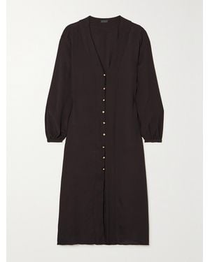 Haight Duda Crepe Midi Dress - Black