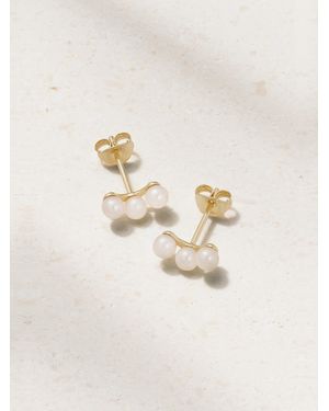 Mateo Trio 14-Karat Pearl Earrings - Natural