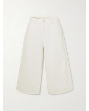 Agolde Maria Mcmanus Skater Wide-Leg Denim Shorts - White