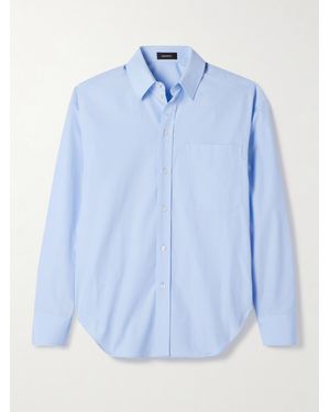 Wardrobe NYC Cotton-Poplin Shirt - Blue