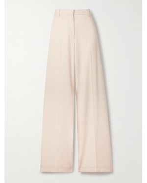 Nili Lotan River Wool-Twill Wide-Leg Trousers - Natural
