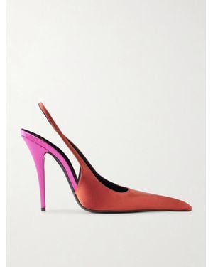 Saint Laurent Deroche Slingback-Pumps Aus Satin - Pink