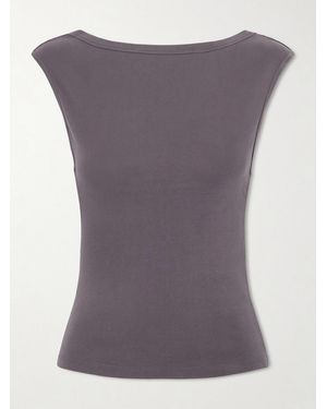 St. Agni Ballerina Organic Cotton-Jersey Top - Purple