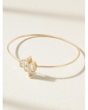 Melissa Joy Manning Cityscape 14 Karat Recycled, Aquamarine And Diamond Cuff - Natural
