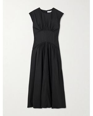 Proenza Schouler Nyssa Gathered Shell Midi Dress - Black