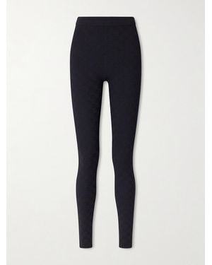 Gucci Jacquard-Knit Leggings - Blue